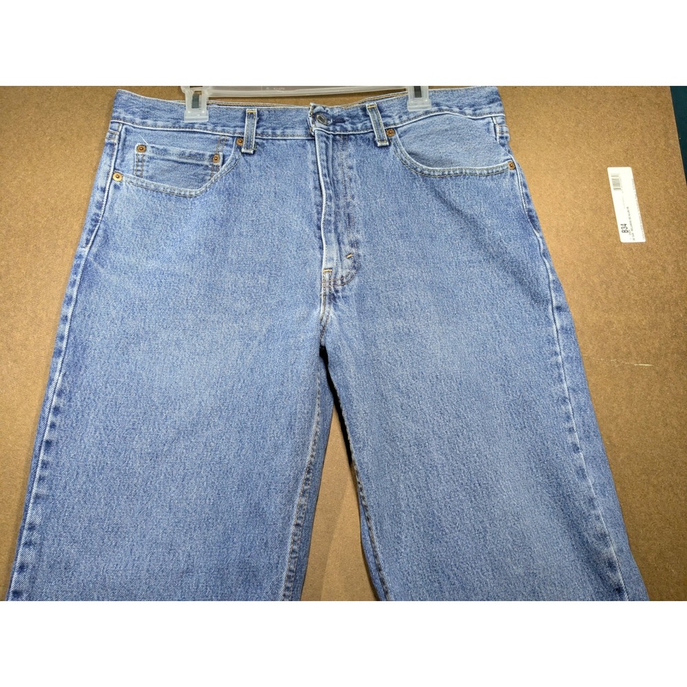 Lot of 2 Levis 550 Relaxed Fit Jeans Mens 36x30 Blue Denim Modified Hem - Picture 12 of 16